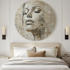 Okrúhle obrazy s akrylom Ranný bozk