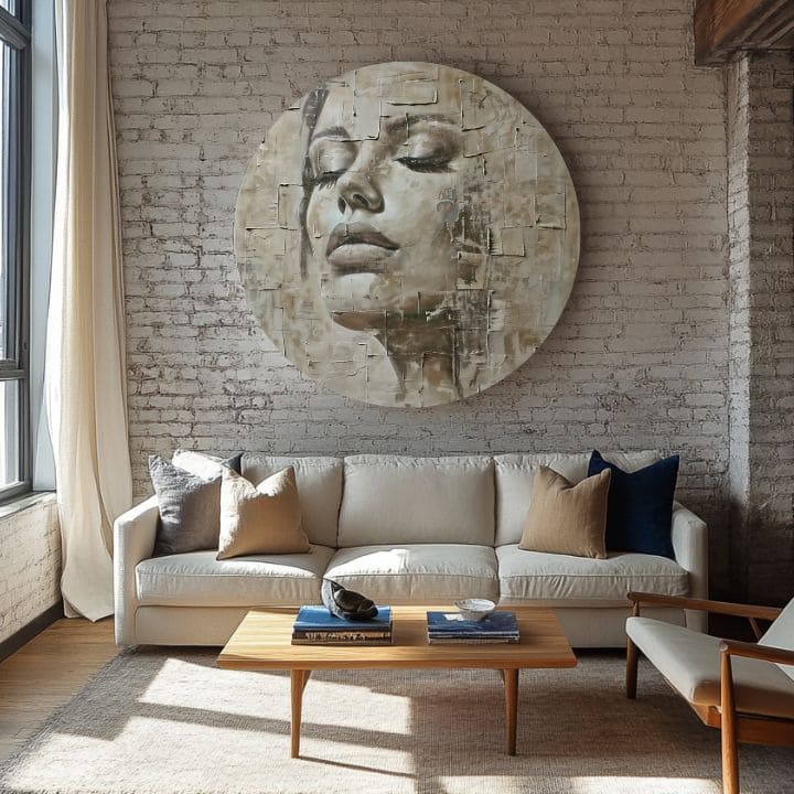 Okrúhle obrazy s akrylom Ranný bozk