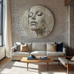 Okrúhle obrazy s akrylom Ranný bozk