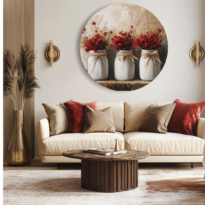 Okrúhle obrazy s akrylom Tri sestry