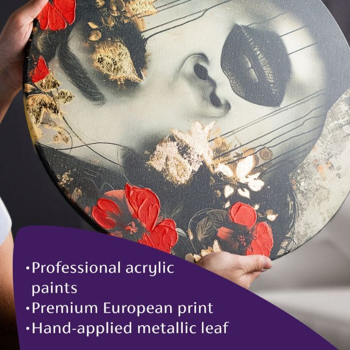 Okrúhle obrazy s akrylom Tri sestry