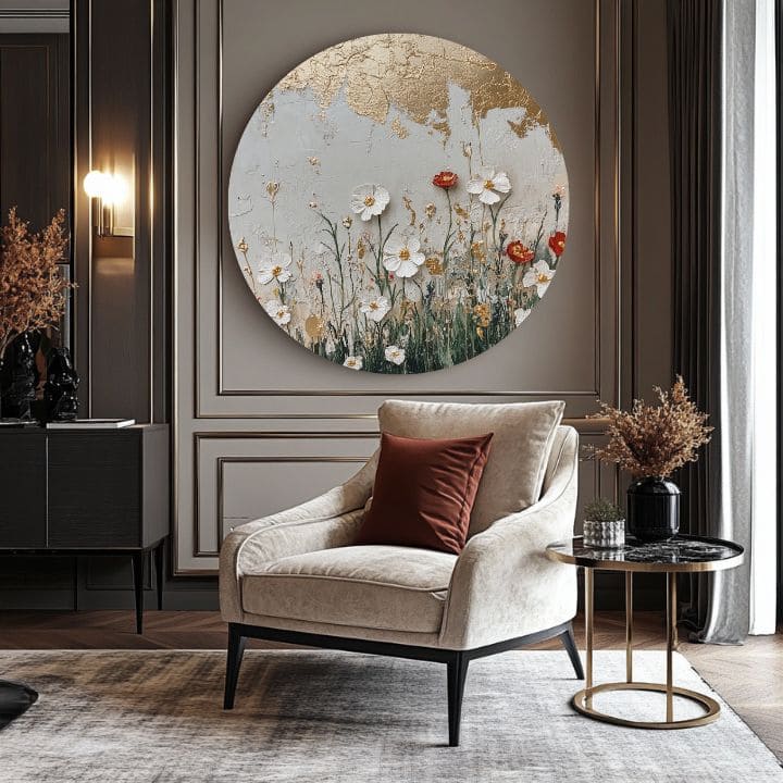 Okrúhle obrazy s akrylom Odlesky slnka