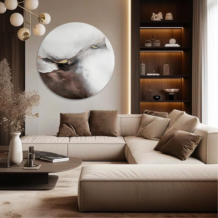 Okrúhle obrazy s akrylom Údolie hôr | rôzne rozmery | rôzne rozmery