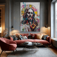 Obraz Pop Warrior na plátne | Maľovaná štruktúra