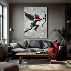 Obraz Cupid's Aim na plátne | Maľovaná štruktúra