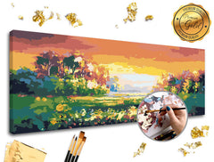 Maľovanie podľa čísel PREMIUM GOLD | Pestrofarebná krajina