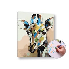 Maľovanie podľa čísel ŽIRAFA – nízka náročnosť | rôzne rozmery a možnosť rámovania