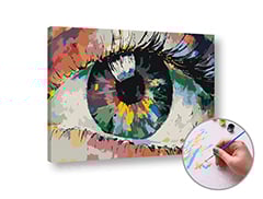 Maľovanie podľa čísel FAREBNÉ OKO – nízka náročnosť | rôzne rozmery a možnosť rámovania