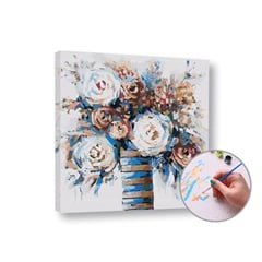 Maľovanie podľa čísel KVETY VO VÁZE – stredná náročnosť | rôzne rozmery a možnosť rámovania