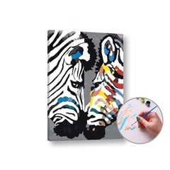 Maľovanie podľa čísel ZEBRY – nízka náročnosť | rôzne rozmery a možnosť rámovania