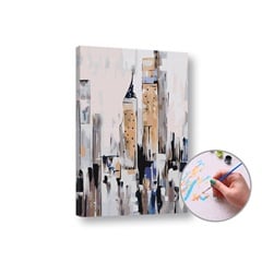 Maľovanie podľa čísel MESTO ABSTRAKT – nízka náročnosť | rôzne rozmery a možnosť rámovania