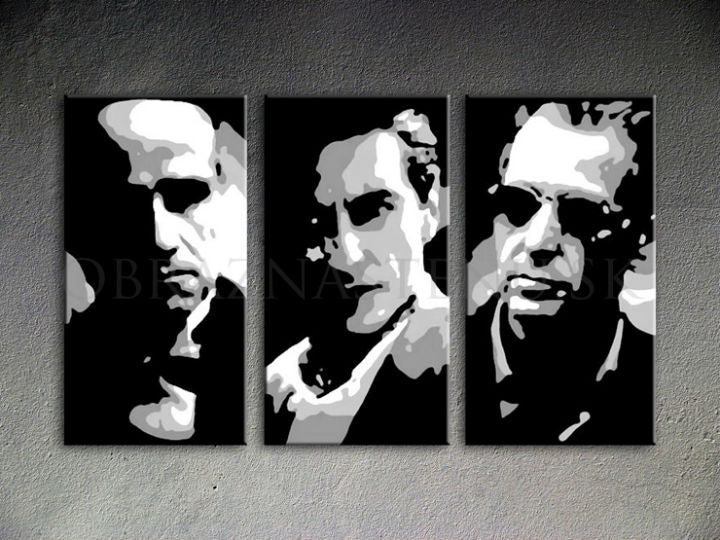 Ručne maľovaný POP Art obraz GODFATHER 120x80 cm