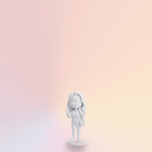 Biela 3D figúrka 10 cm – mini