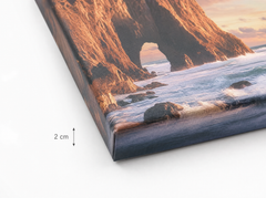 Detail gallery-wrap obdĺžnikového fotoobrazu – kvalitné plátno s 2cm dreveným rámom