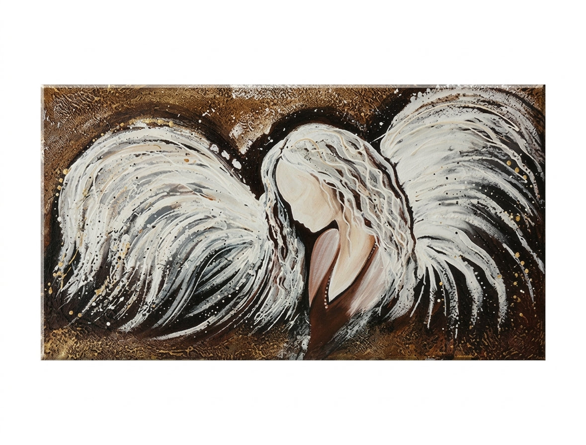 Maľovaný obraz na stenu ANJEL 120 x 60 cm