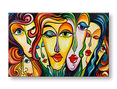 Maľovaný obraz na stenu ŽENY | rôzne rozmery