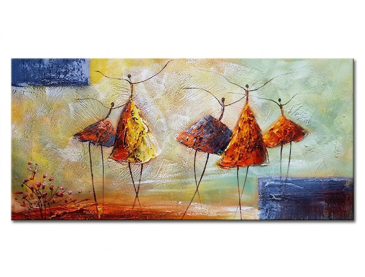 Maľovaný obraz na stenu TANEČNICE 40 x 80 cm