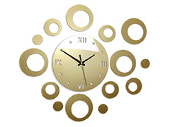 Moderné nástenné hodiny RINGS GOLD gold