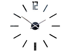 Moderné nástenné hodiny CARLO BLACK HMCNH057-black