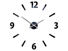 Moderné nástenné hodiny KLAUS BLACK HMCNH061-black