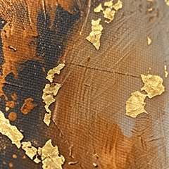 Makro detail ručne maľovaných impasto ťahov akrylovou farbou na povrchu obrazu, viditeľná textúra a reliéf — Papilora Crafted for Home.
