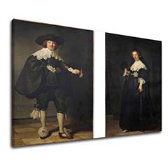 Obraz na plátne Rembrandt - Portréty Martena Soolmansa a Oopjena Coppita | rôzne rozmery
