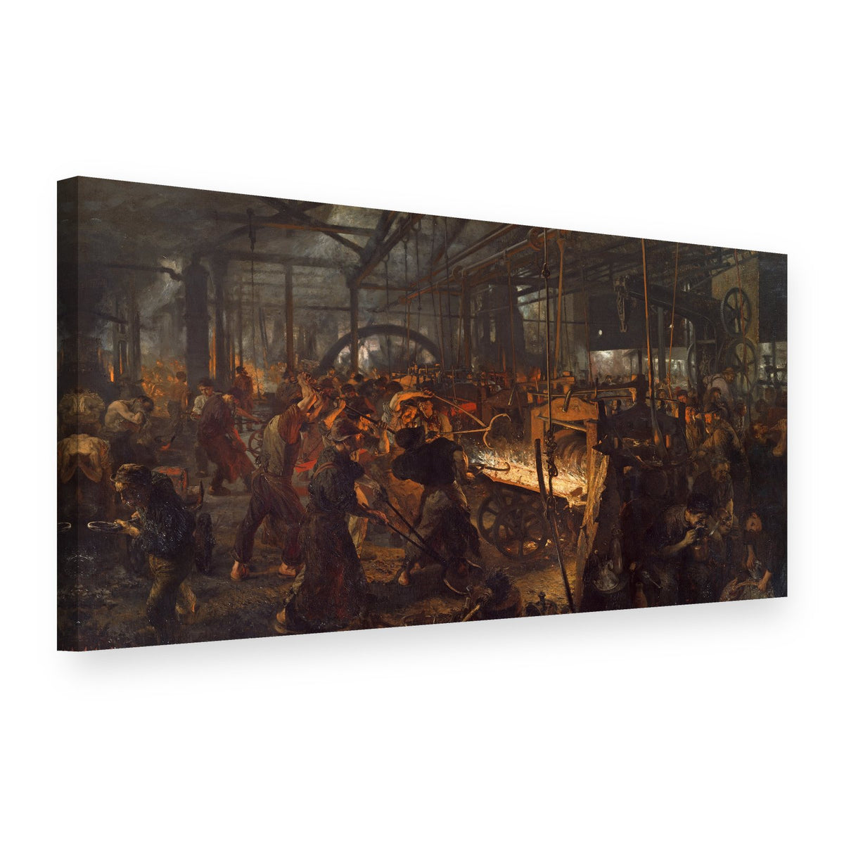 Obraz Valcovňa železa – Adolph Menzel na plátne, 3D pohľad