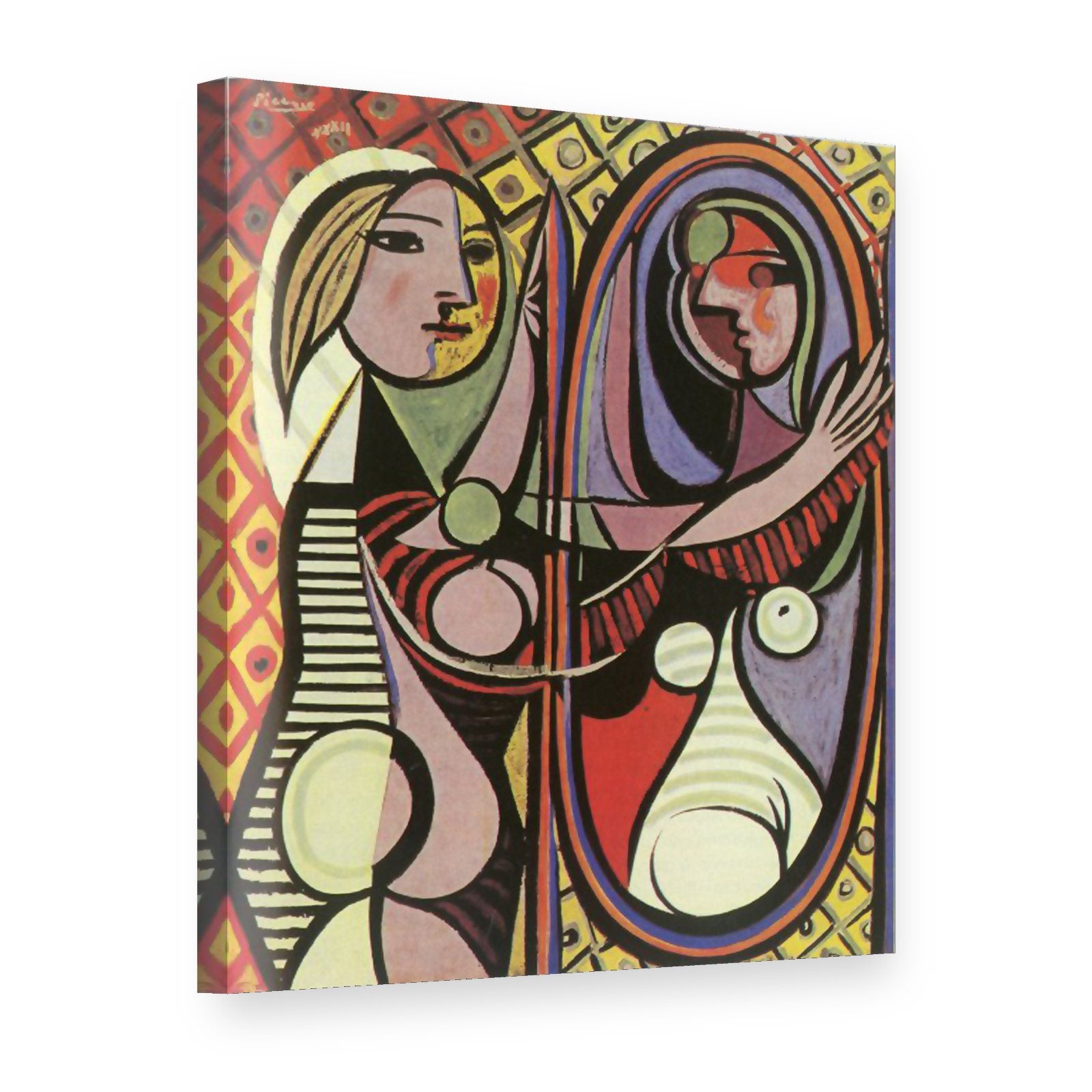 Obraz Dievča pred zrkadlom – Pablo Picasso na plátne, 3D pohľad