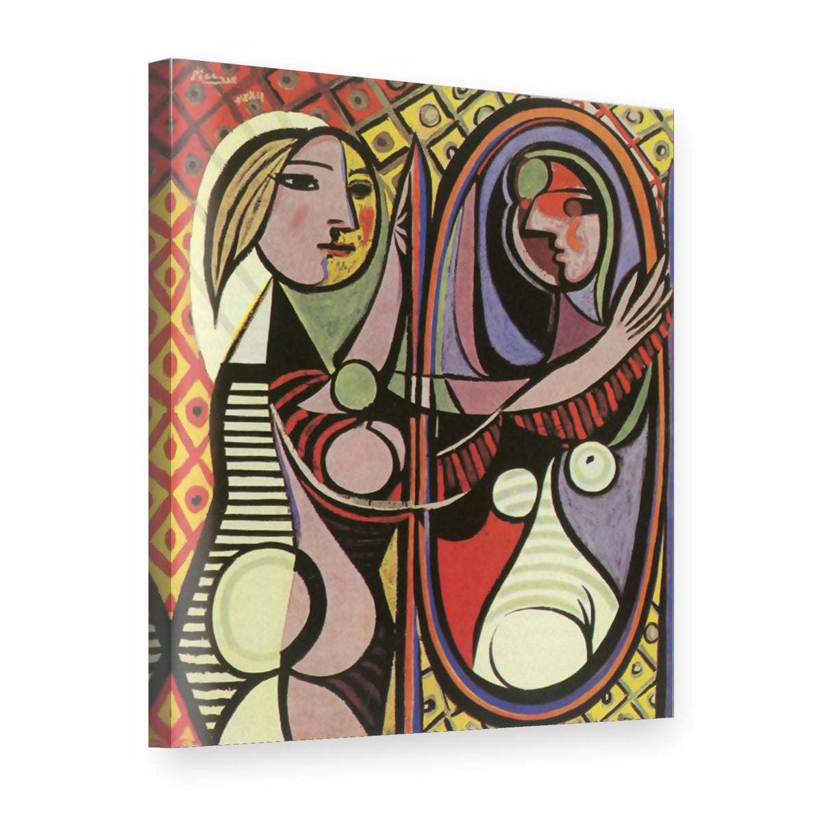 Obraz Dievča pred zrkadlom – Pablo Picasso na plátne, 3D pohľad
