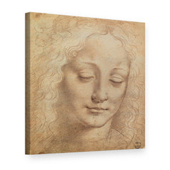 Obraz Hlava ženy III – Leonardo da Vinci na plátne, 3D pohľad