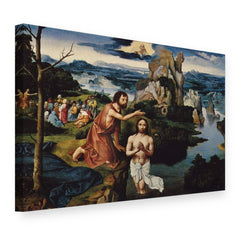 Obraz Krst Ježiša Krista – Joachim Patinir na plátne, 3D pohľad