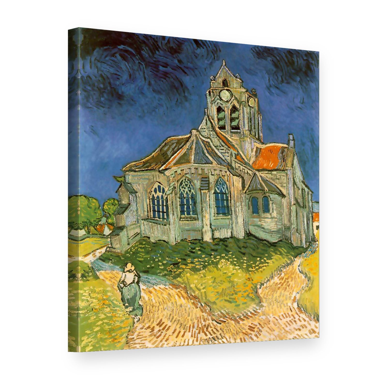 Obraz Kostol v Auvers – Vincent van Gogh na plátne, 3D pohľad