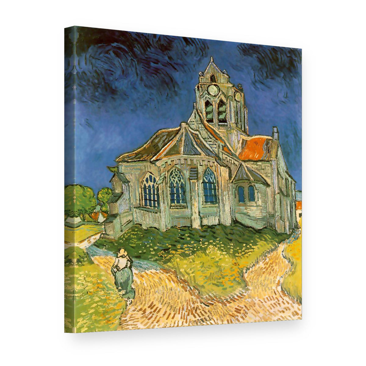 Obraz Kostol v Auvers – Vincent van Gogh na plátne, 3D pohľad