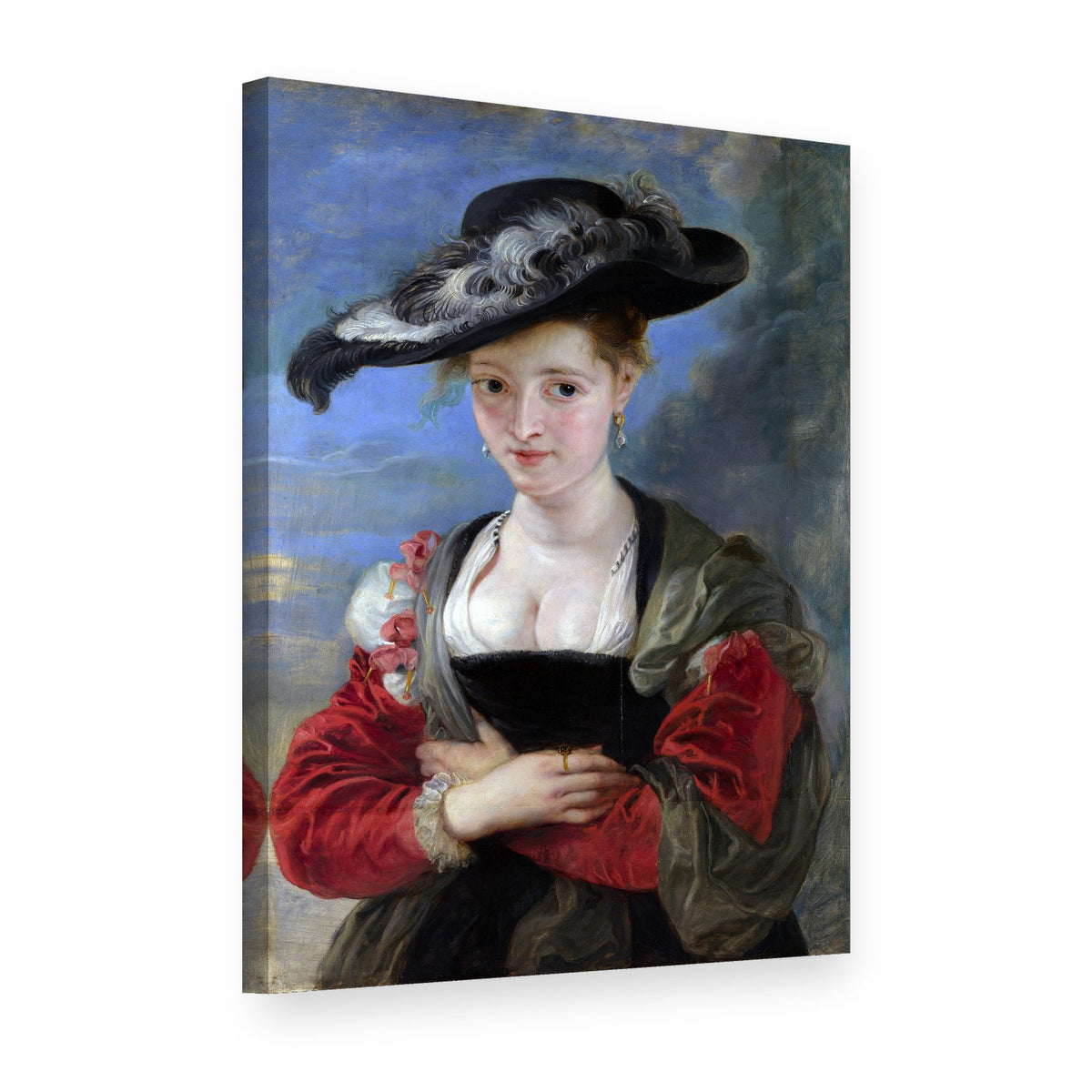 Obraz Slamený klobúk – Peter Paul Rubens na plátne, 3D pohľad