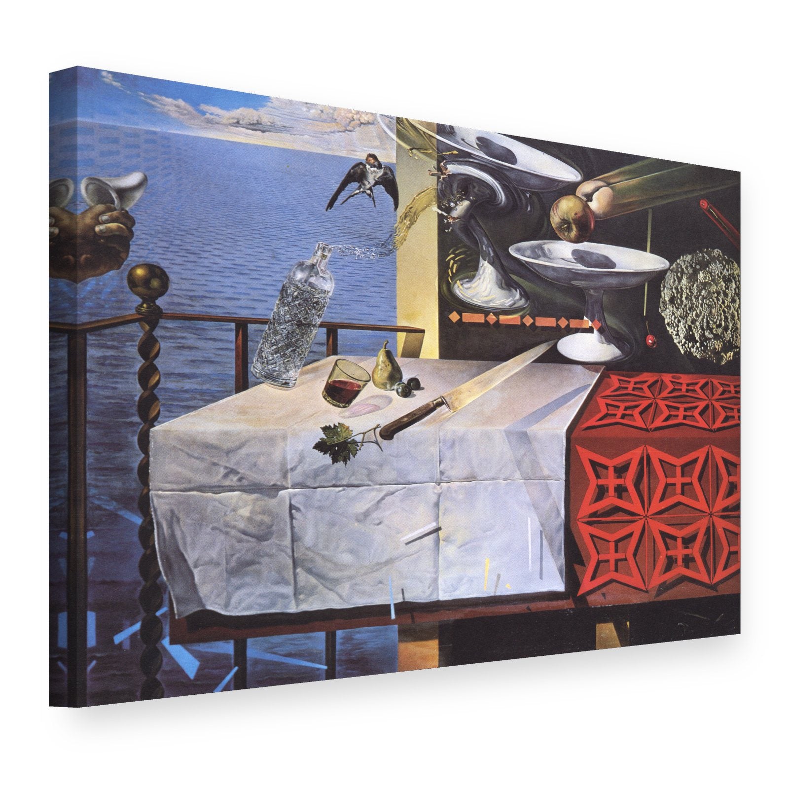 Obraz Živé zátišie – Salvador Dalí na plátne, 3D pohľad