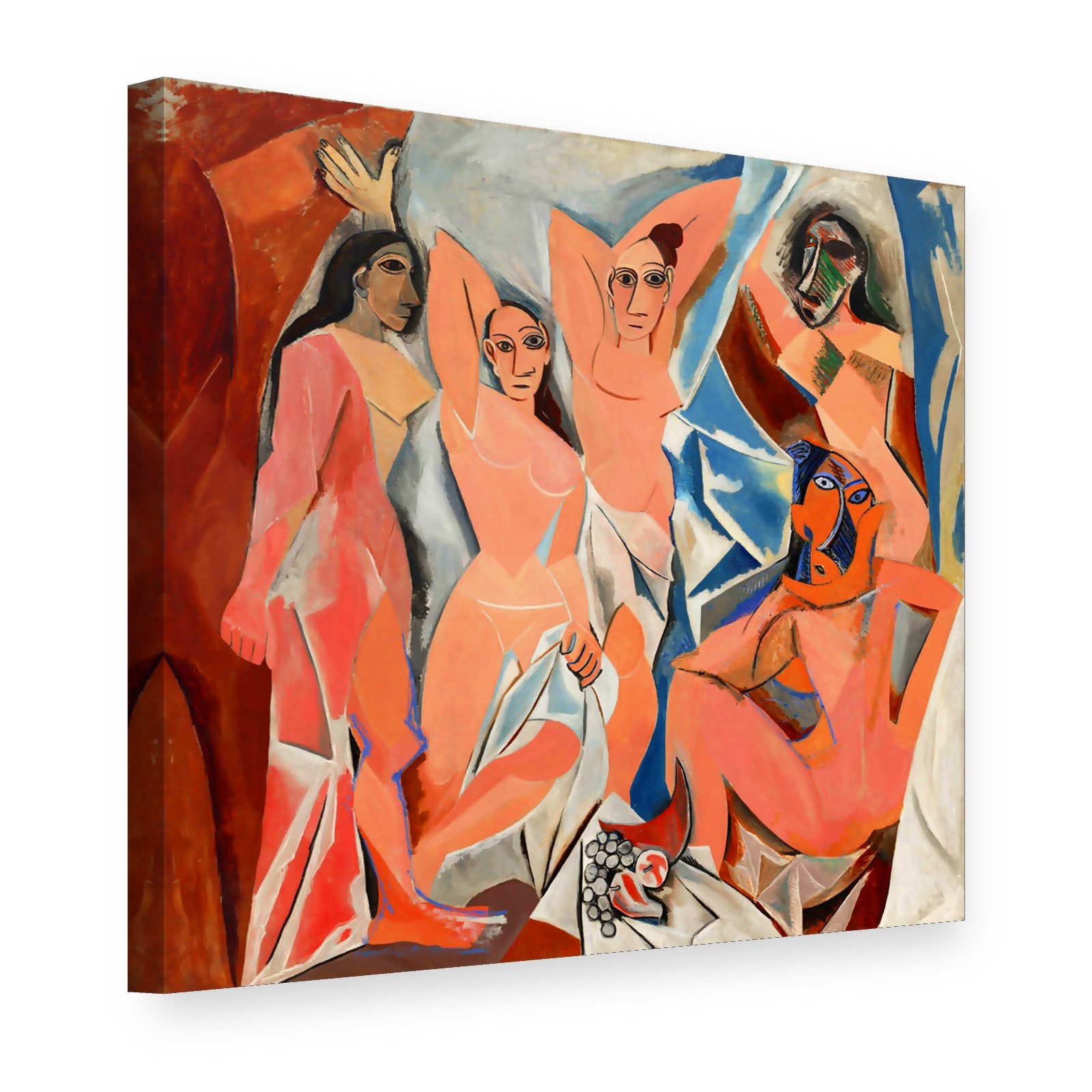 Obraz Avignonské slečny – Pablo Picasso na plátne, 3D pohľad
