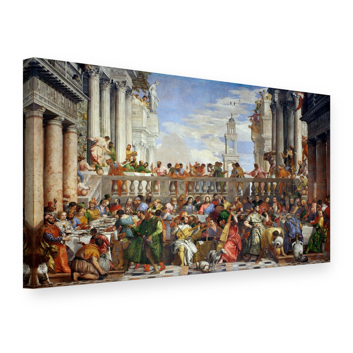 Obraz Svadba v Káne Galilejskej – Paolo Veronese na plátne, 3D pohľad