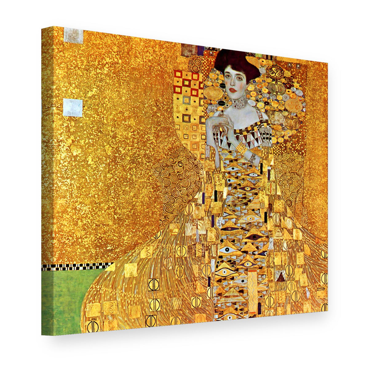 Obraz Portrét Adele Bloch-Bauer – Gustav Klimt na plátne, 3D pohľad