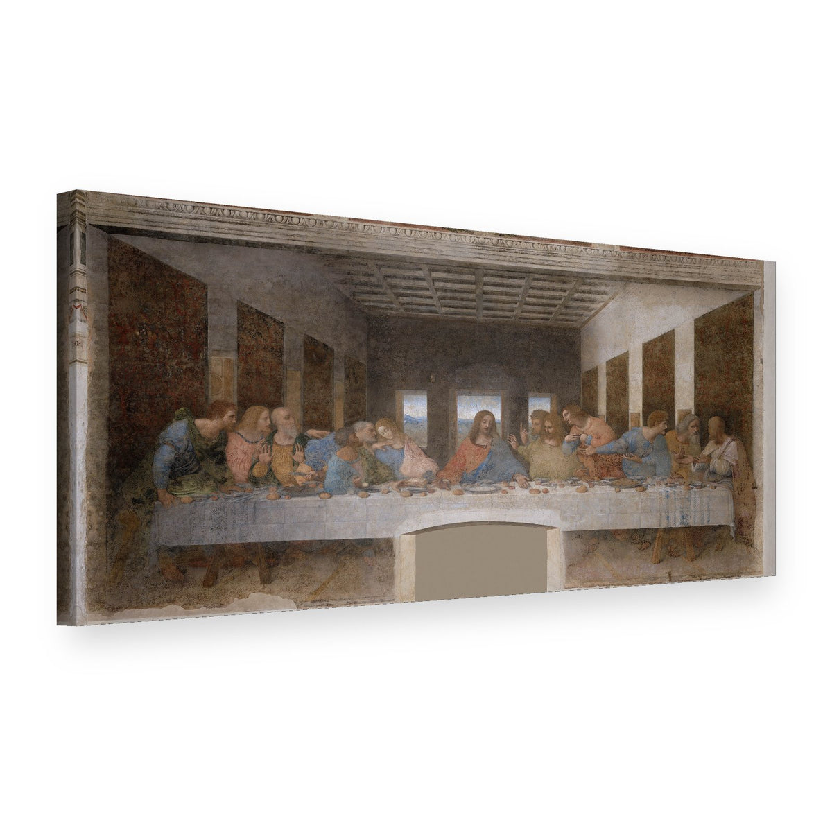 Obraz Posledná večera – Leonardo da Vinci na plátne, 3D pohľad
