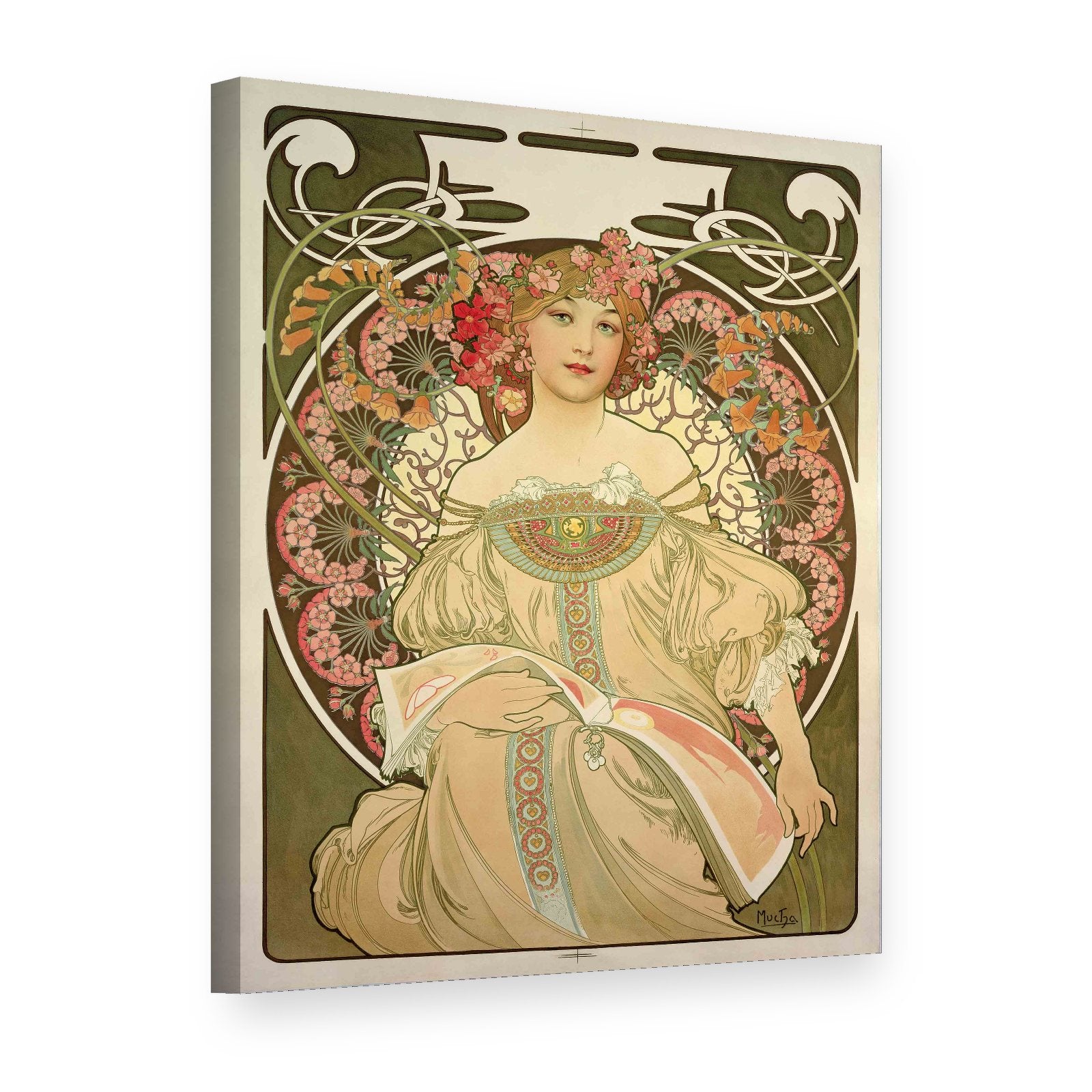 Obraz Snívanie – Alfons Mucha na plátne, 3D pohľad
