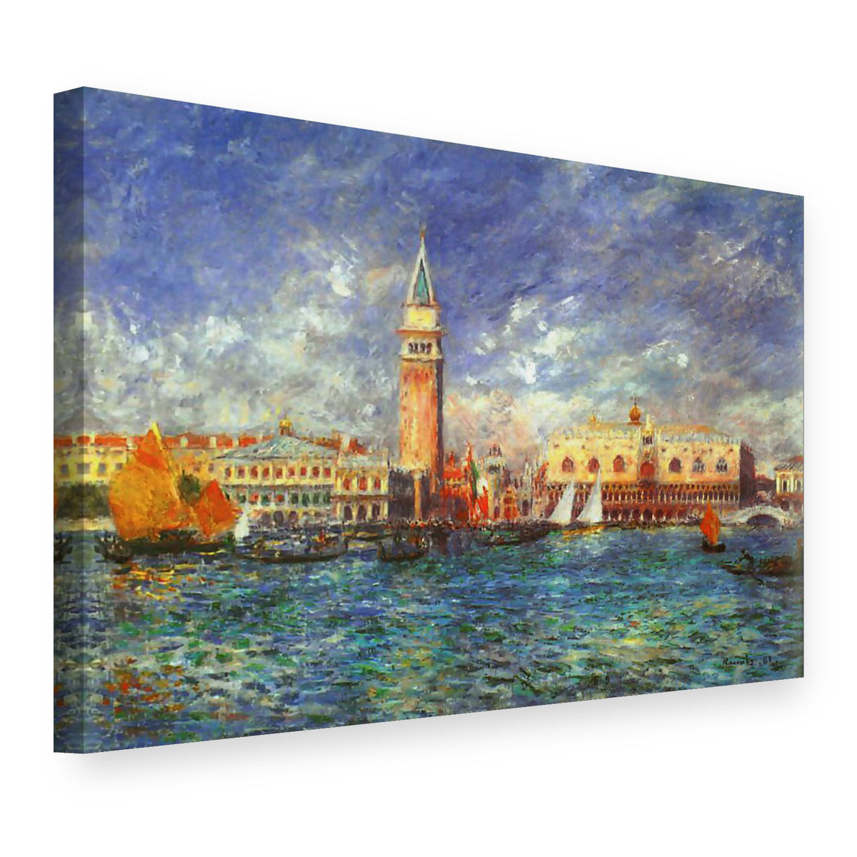 Obraz Dóžov palác v Benátkach – Pierre-Auguste Renoir na plátne, 3D pohľad