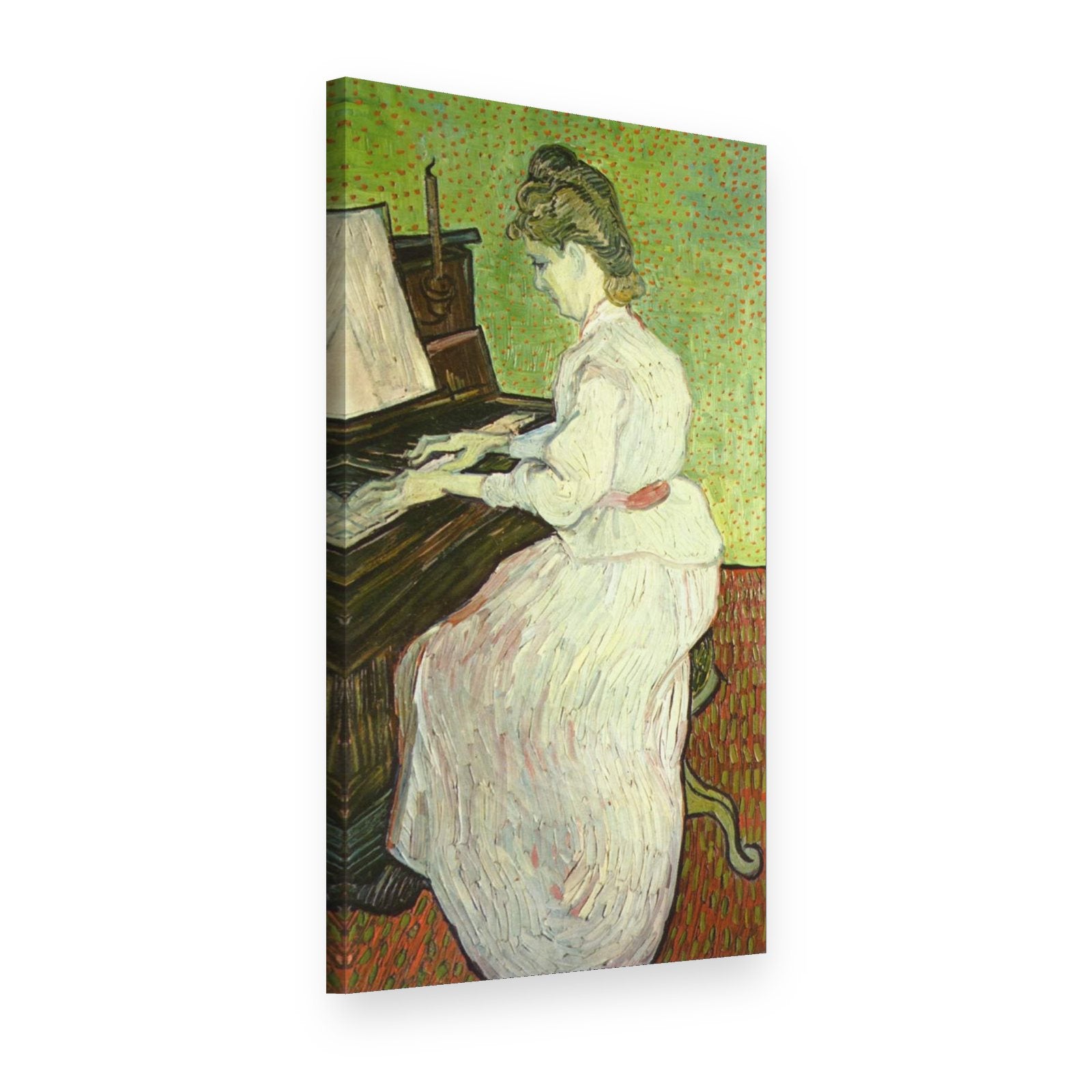Obraz Marguerite Gachet pri klavíri – Vincent van Gogh na plátne, 3D pohľad