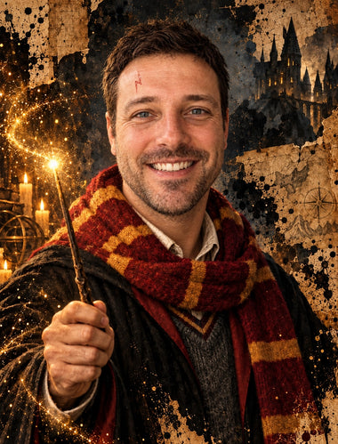Obraz z fotky ako legenda – zákazník ako Harry Potter