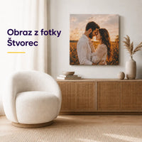 Obraz z fotky na plátne – štvorec, personalizovaný fotoobraz na stenu v obývačke