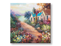 Maľovaný obraz na stenu KRAJINA  70x70 cm