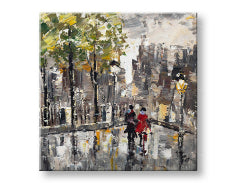 Maľovaný obraz na stenu PRECHÁDZKA 70x70 cm