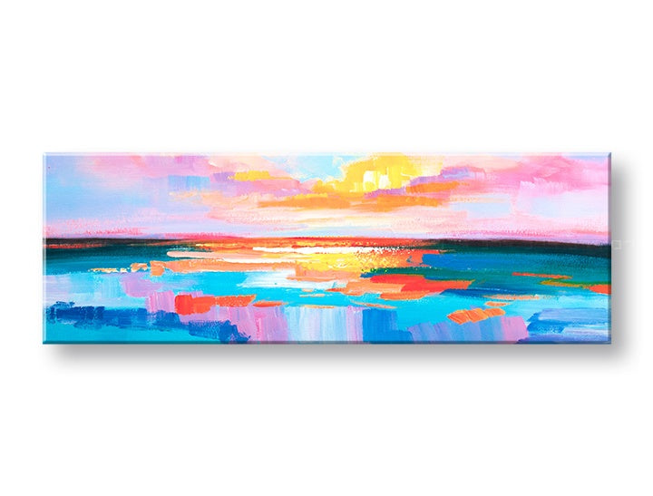 Maľovaný obraz na stenu ZÁPAD SLNKA  120x40 cm