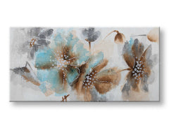 Maľovaný obraz na stenu KVETY 100x50 cm