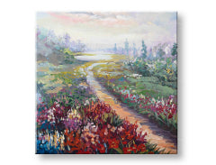 Maľovaný obraz na stenu LÚKA 70x70 cm