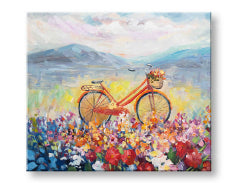 Maľovaný obraz na stenu LETO NA LÚKE 70x60 cm